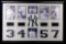 New York Yankees All-Time Retired Numbers 3, 4, 5, and 7 Museum Framed Collage - Plate Signed (Vault