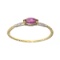 14KT. Gold, 0.20CT Red Ruby And Diamond Ring