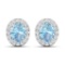 14KT White Gold 1.92CT Oval Cut Aquamarine and White Diamond Earrings (Vault_Q) (QE11304WD-14KW-SM-A