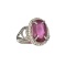 Fine Jewerly 6.00CT Oval Cut Ruby And White Sapphire Sterling Silver Ring