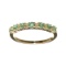 14KT. Gold, 0.59CT Emerald and Round Brilliant Cut Diamond Ring