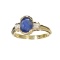 14KT. Gold, 1.45CT Blue And White Sapphire Ring