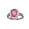 Fine Jewerly 1.90CT Oval Cut Ruby And White Sapphire Sterling Silver Ring