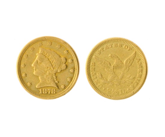 1878 $2.50 U.S. Liberty Head Gold Coin