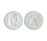 1951-S U.S. Benjamin Franklin Half Dollar Coin