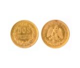 1945 Dos Pesos Estados Unidos Mexicanos 0.900 purity Gold Coin