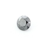 0.67CT Round Cut Black Diamond Gemstone