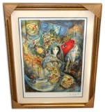 Marc Chagall (After) 'Bella' Museum Framed & Matted Print (Vault_DNG)
