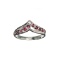0.25CT Round Cut Ruby And Topaz Platinum Over Sterling Silver Ring