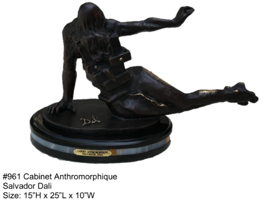 Bronze Dali "Cabinet Anthromorphique" " 15" H x 25" L x 10" W -Great Investment- (Vault_AS)