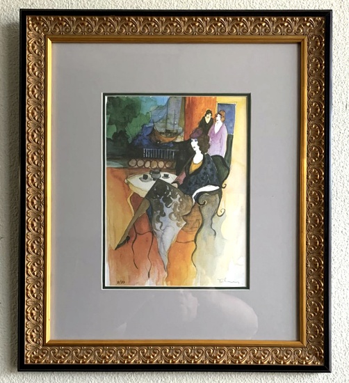 Outstanding Limited Edition Tarkay Lithograph "Begrudging" 19.25"x 22.25" Plate Signed Museum Framed