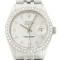 Rolex Mens Datejust 18K White Gold Stainless Steel Silver Diamond Watch (Vault_CC)