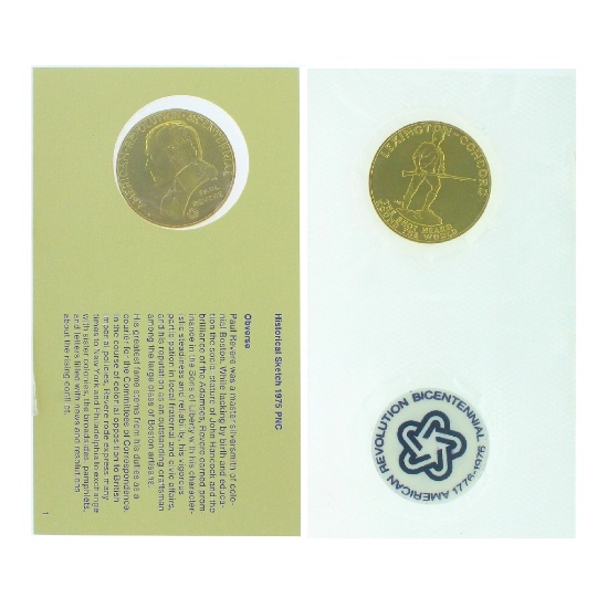 1975 Bust Of Paul Reverse Bicentennial Commemorative Medal