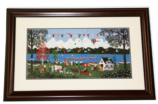 Wooster Scott- Framed-Signed "Regatta on the Potomac" (Vault_DNG)