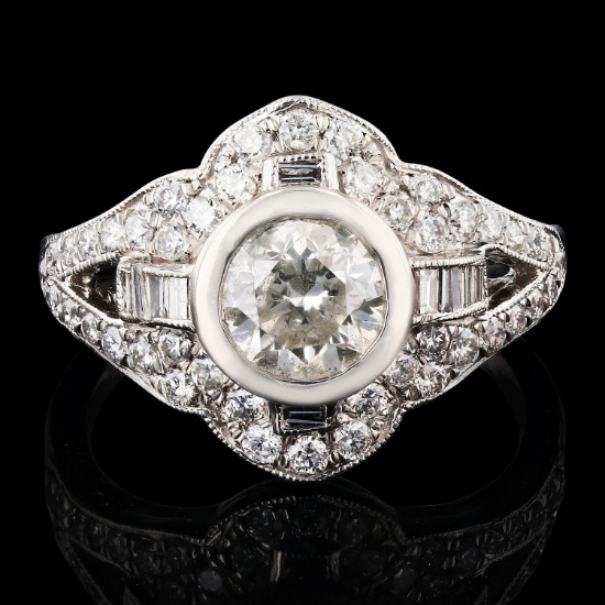 App: $16,000 1.04ct SI3 CLARITY CENTER Diamond Platinum Ring (1.76ctw Diamonds) EGL CERTIFIED