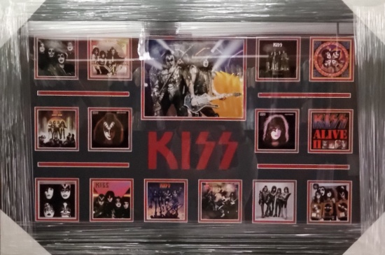 Rare KISS Mini Album Covers Museum Framed Collage