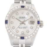 Rolex Ladies Datejust 18K Gold & Steel Mother of Pearl Diamond Sapphire Jubilee Watch (Vault_CC)