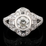 App: $16,000 1.04ct SI3 CLARITY CENTER Diamond Platinum Ring (1.76ctw Diamonds) EGL CERTIFIED