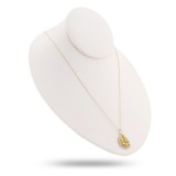 App: $9,614 1.50ctw Fancy Yellowish Brown Diamond 14K Yellow and White Gold Pendant