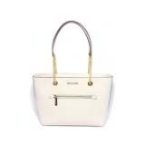 Brand New Michael Kors Leather Cream MD FRNT ZP  chin Tote (Retail Price) $448