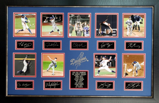 2020 Dodgers World Series Commemorative Memorabilia Plate Signed - Great Investment - (Vault_BA)