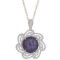 App: $2,375 63.46ct Purple Sapphire and 4.37ctw White Sapphire Silver Pendant (Vault_R33)