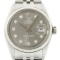 Rolex Mens Datejust 18K White Gold & Stainless Steel Gray Diamond Dial Watch (Vault_CC)
