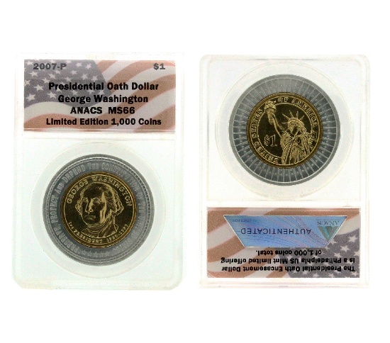 2007-P U.S. $1 Presidential Oath Dollar George Washington Coin