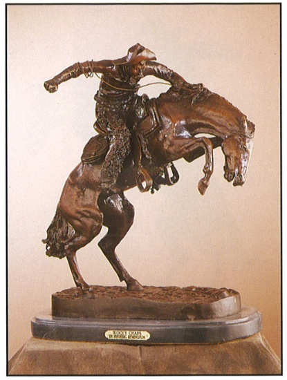 Wooly Chaps Bronze by Frederic Remington 10" x 11"  -Great Investment- (SKU-AS) (Vault_AS)