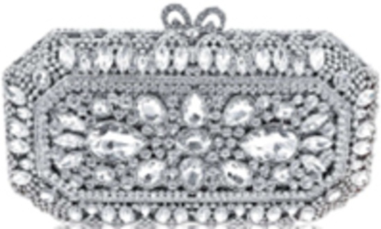 Swarovski Crystal Elements Handbag - Rock Solid Elegance 8 x 5 Retail: $1,200 (Vault_I)