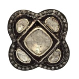 App: $2,130 0.64ctw Silver and Gold Diamond Ring (Vault_R33)