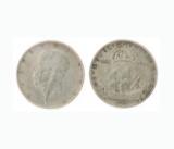 Rare 1938 Sweden 2 Kronor 300th Anniversary - Settlement of Delaware
