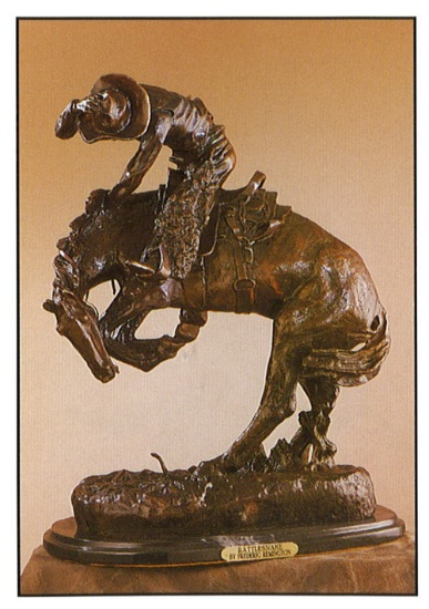 Rattlesnake Bronze by Frederic Remington Rendition 8.5" x 7"  (SKU-AS) (Vault_AS)