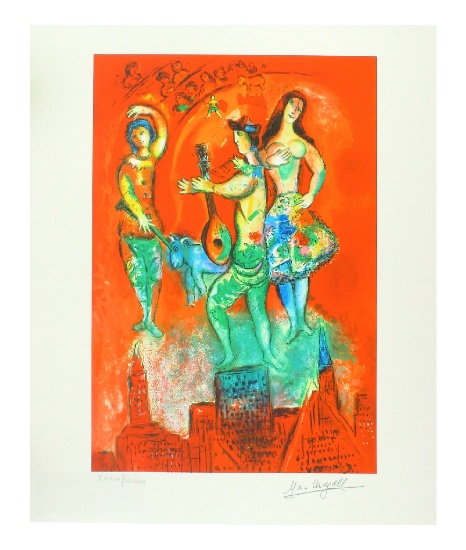 MARC CHAGALL Carmen Mini Print 10in x 12in, with Certificate CXI of CCLXXV