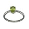 0.81CT Oval Cut Peridot Solitaire Sterling Silver Ring