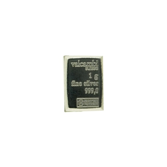 Valcambi Suisse CHI Essayeur Fondeur 1 Gram 999,0 Fine Silver Bar