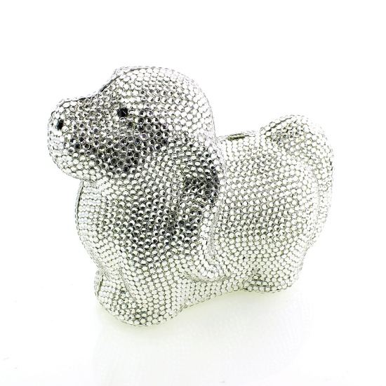 Zsa-Zsa The Crystal Puppy Dog Purse with Designer Swarovski Crystal Elements!