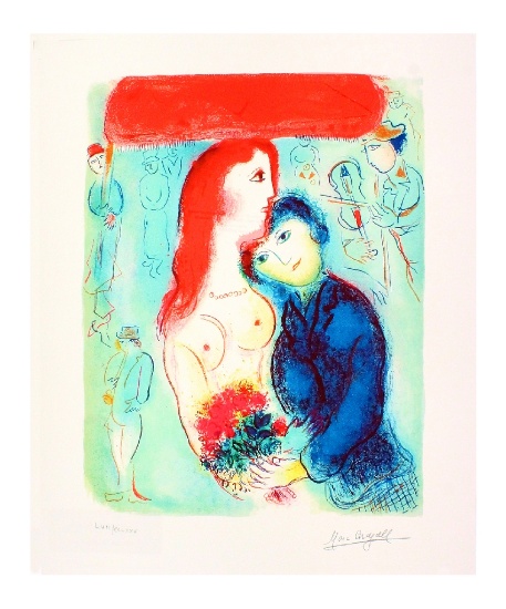 MARC CHAGALL Chupa Mini Print 10in x 12in, with Certificate LXII of CCLXXV