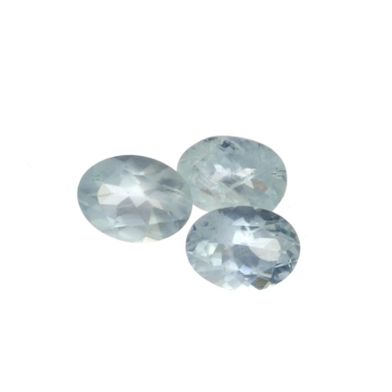 3.17CT Oval Cut Natural Aquamarine Parcel
