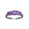 1.43CT Oval Cut Purple Amethyst And Sterling Silver Ring