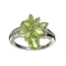 2.80CT Oval, Pear And Marquise Cut Peridot Sterling Silver Ring