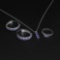 Tanzanite Ring Size 6, Earrings, and Pendant Sterling Silver Collection