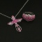 Ruby Ring size 7 and Pendant Sterling Silver Collection