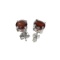 1.90CT Round Cut 925 Sterling Silver Garnet Solitaire Earrings