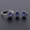 Auction Opportunity Tanzanite Set! 14KT White Gold and 2.00CTW Tanzanite Earrings and Ring with Stun