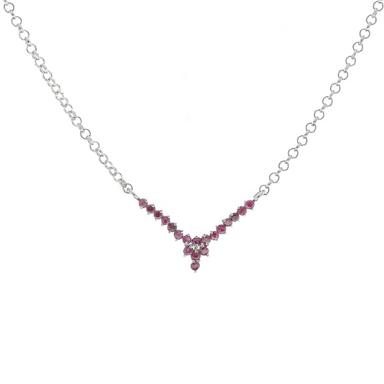 Ruby Sterling Silver Pendant