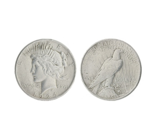 1924 U.S. Peace Silver Dollar Coin