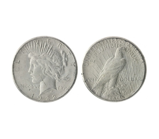 1922-S U.S. Peace Silver Dollar Coin
