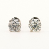 2.99ctw Diamond 18K White Gold Stud Earrings (Vault_RR02)