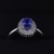 High Quality Elegant Tanzanite Ring Loaded with Diamonds in Brand New White Gold Setting! (Vault_Q)